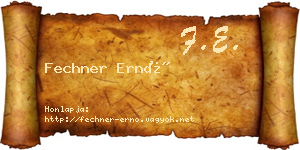 Fechner Ernő névjegykártya